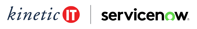 Kinetic IT and ServiceNow logo