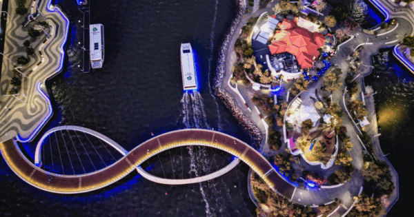 Drone birds-eye-view of Perth